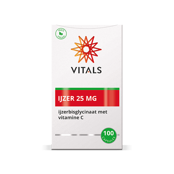 IJzer(bisglycinaat) 25 mg 100 capsules