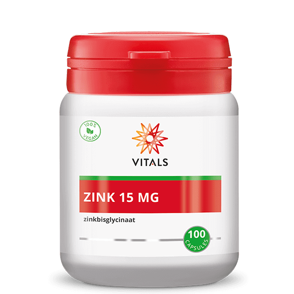 Zink(bisglycinaat) 15 mg 100 capsules